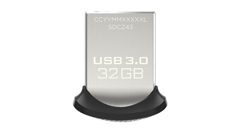 SanDisk Ultra Fit USB 3.0 32GB Type-A 3.2 Gen 1 Black and Silver USB Flash Drive SDCZ43-032G-GAM46