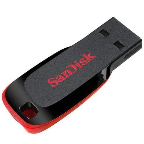 SanDisk Cruzer Blade 8GB USB 2.0 Type-A Black and Red USB Flash Drive SDCZ50-008G-B35