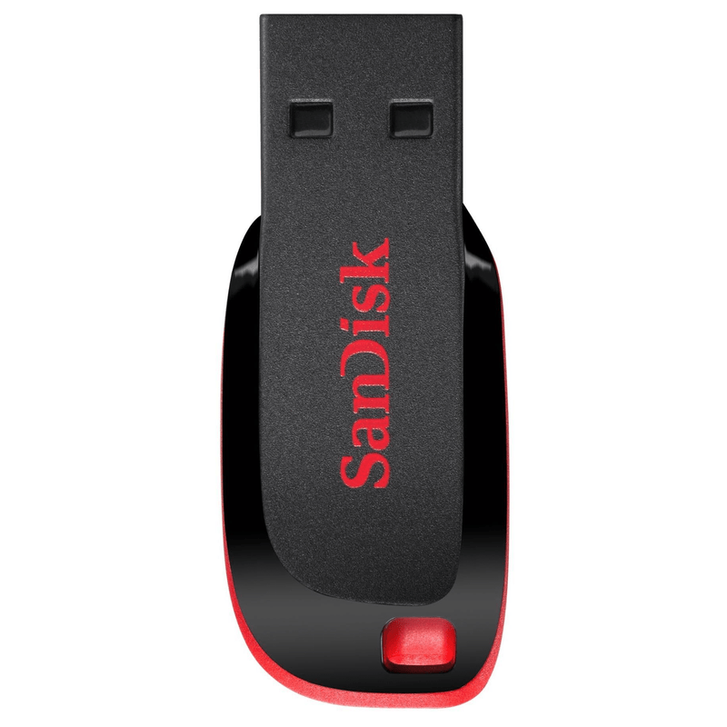 SanDisk Cruzer Blade 16GB USB 2.0 Type-A Black and Red USB Flash Drive SDCZ50-016G-B35