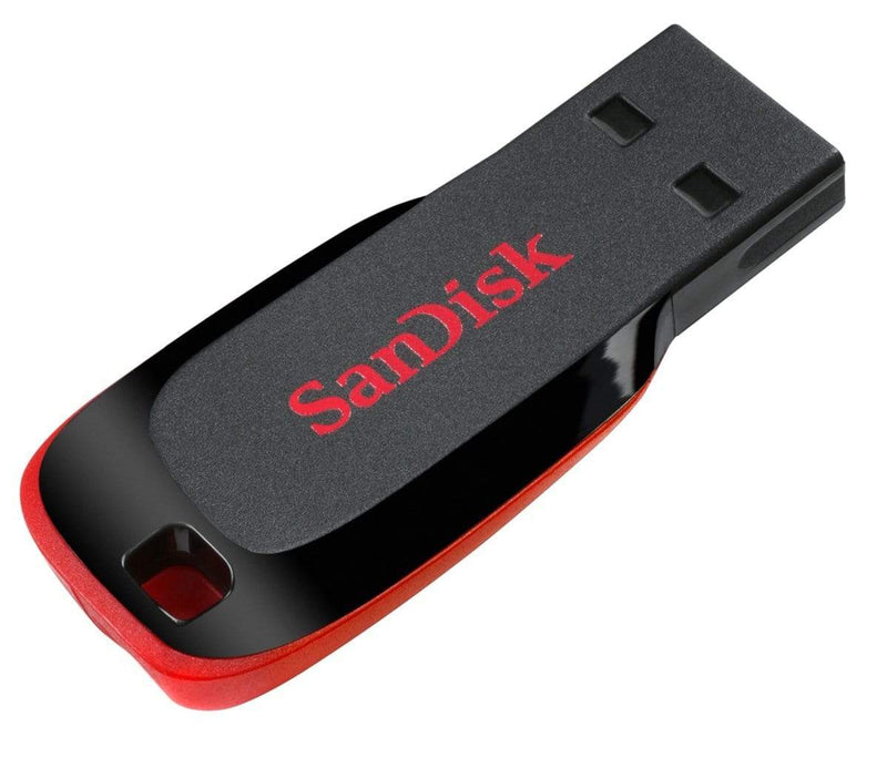 SanDisk Cruzer Blade 16GB USB 2.0 Type-A Black and Red USB Flash Drive SDCZ50-016G-B35
