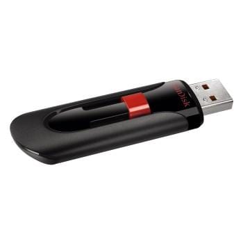 SanDisk Cruzer Glide 128GB USB 2.0 Type-A Black and Red USB Flash Drive SDCZ60-128G-B35
