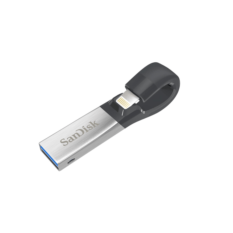 SanDisk IXpand 16GB USB Type-A / Lightning 3.2 Gen 1 Black and Silver USB Flash Drive SDIX30C-016G-GN6NN