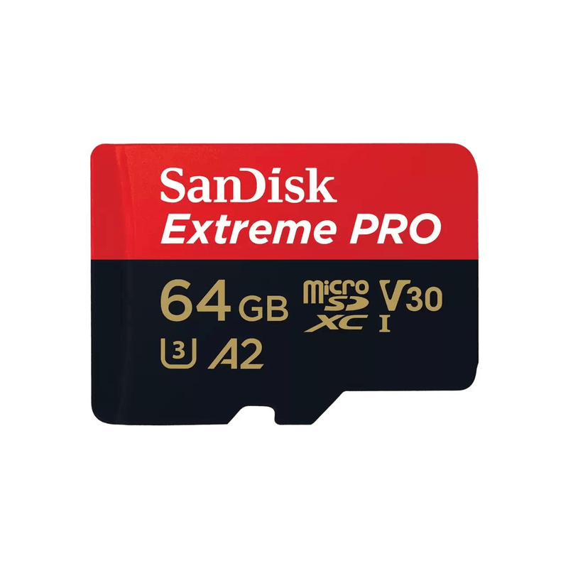 SanDisk Extreme PRO 64GB MicroSDXC UHS-I Memory Card SDSQXCU-064G-GN6MA