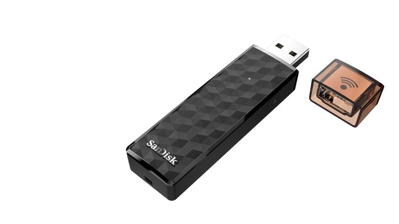 SanDisk Connect Wireless Stick 16GB USB 2.0 Type-A Black USB Flash Drive SDWS4-016G-G46