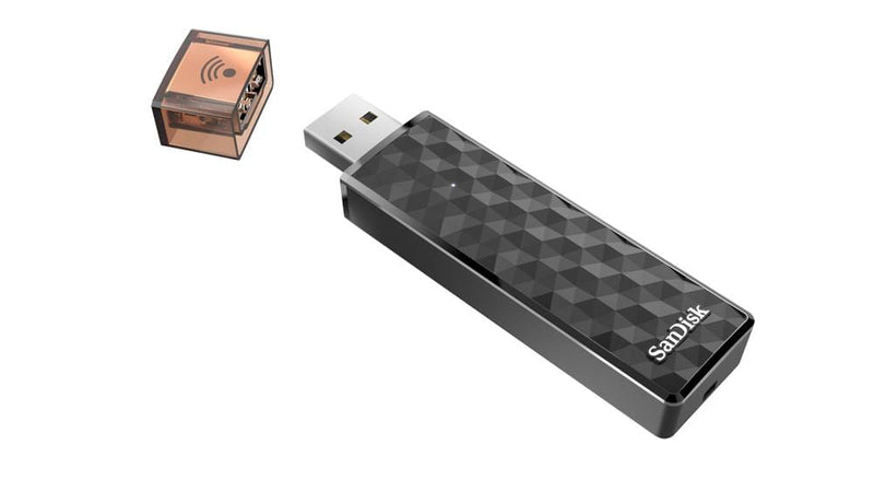 SanDisk Connect Wireless Stick 128GB USB 2.0 Type-A Black USB Flash Drive SDWS4-128G-G46