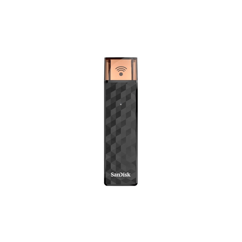 SanDisk Connect Wireless Stick 128GB USB 2.0 Type-A Black USB Flash Drive SDWS4-128G-G46