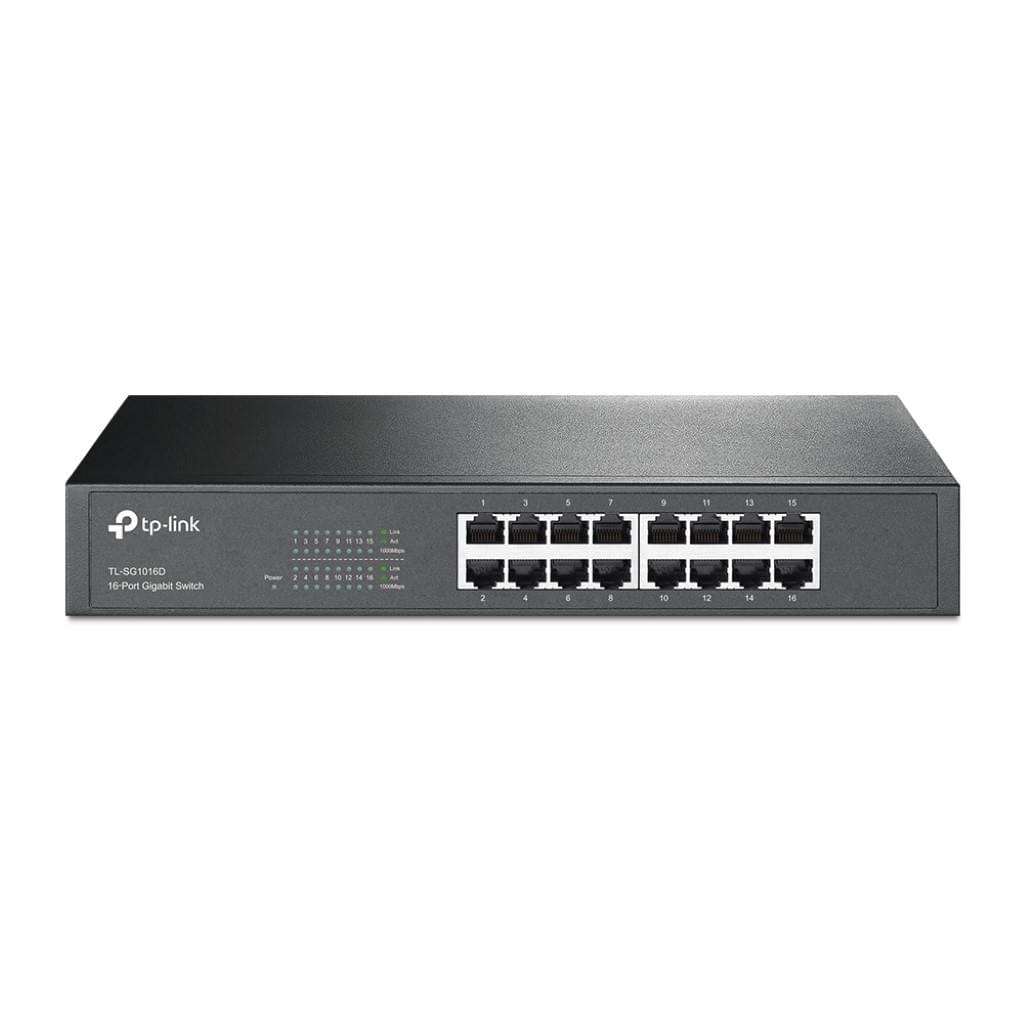 TP-Link 16-port Gigabit Desktop and Rackmount Unmanaged Switch SG1016D