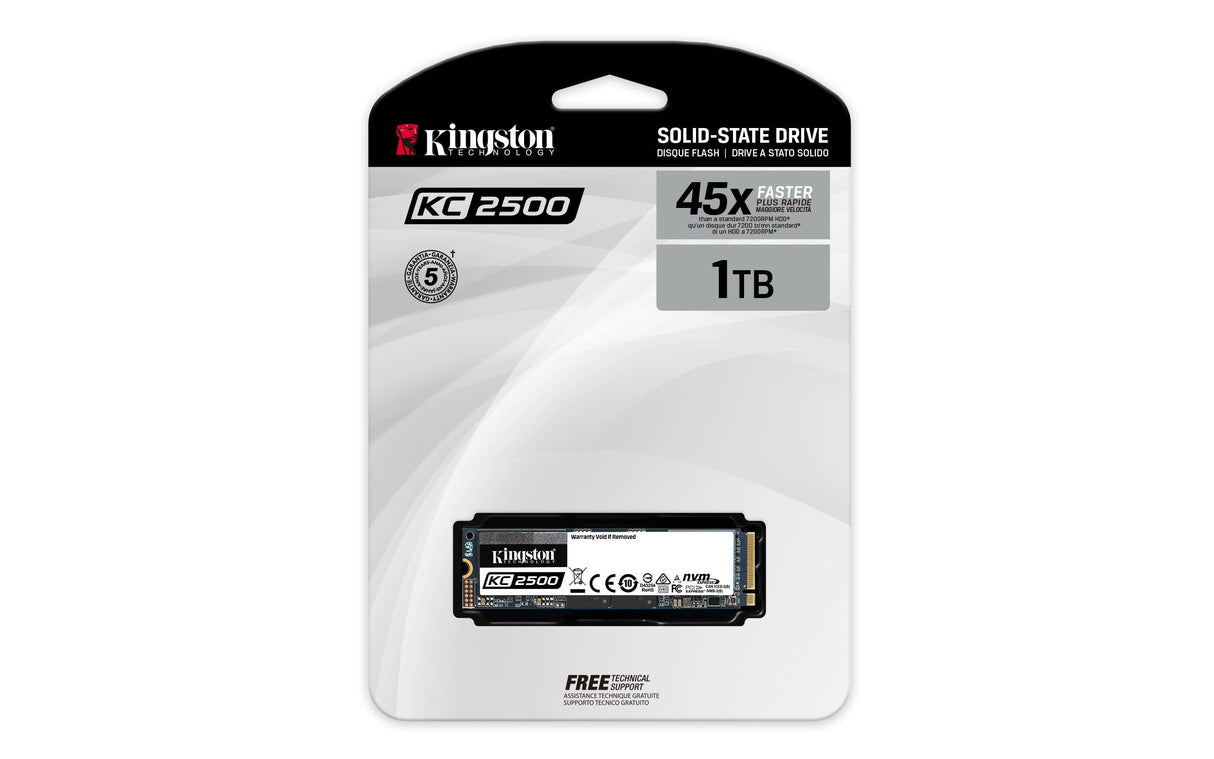Kingston KC2500 M.2 1TB PCIe 3.0 3D TLC NVMe Internal SSD SKC2500M8/1000G