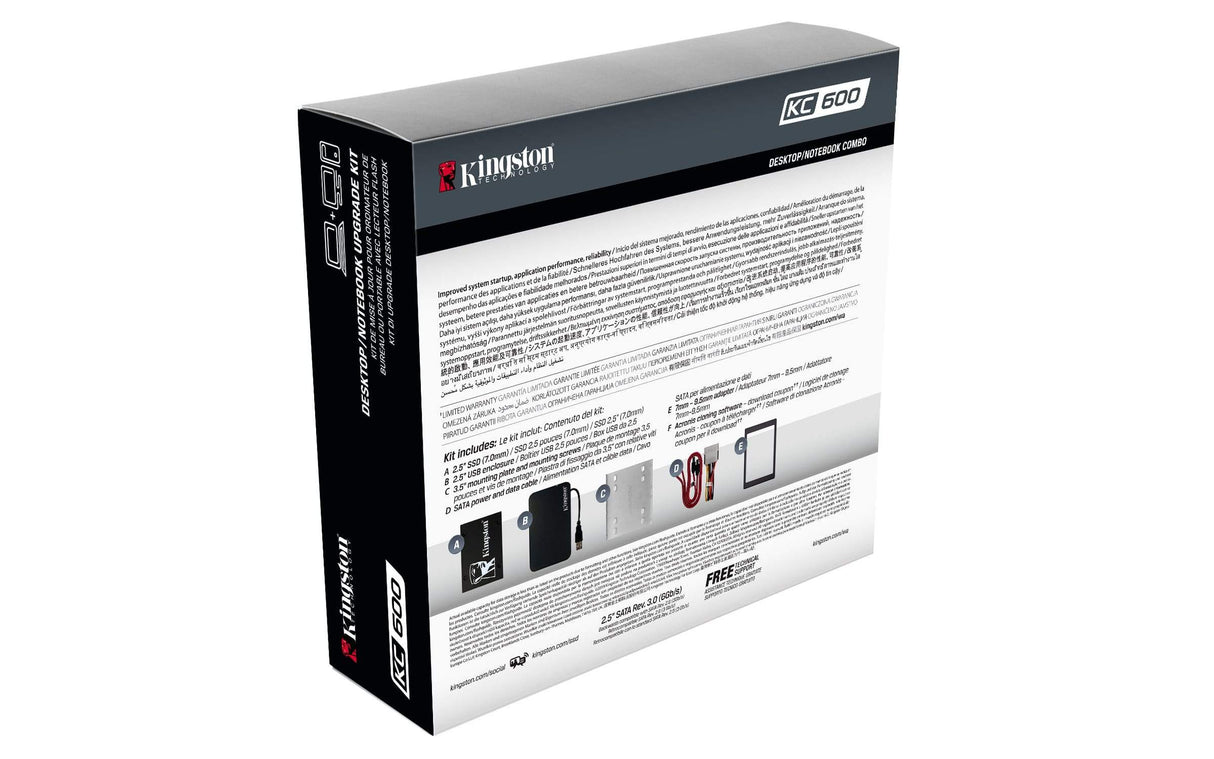 Kingston KC600 2.5-inch 1024GB Serial ATA III 3D TLC Internal SSD SKC600B/1024G