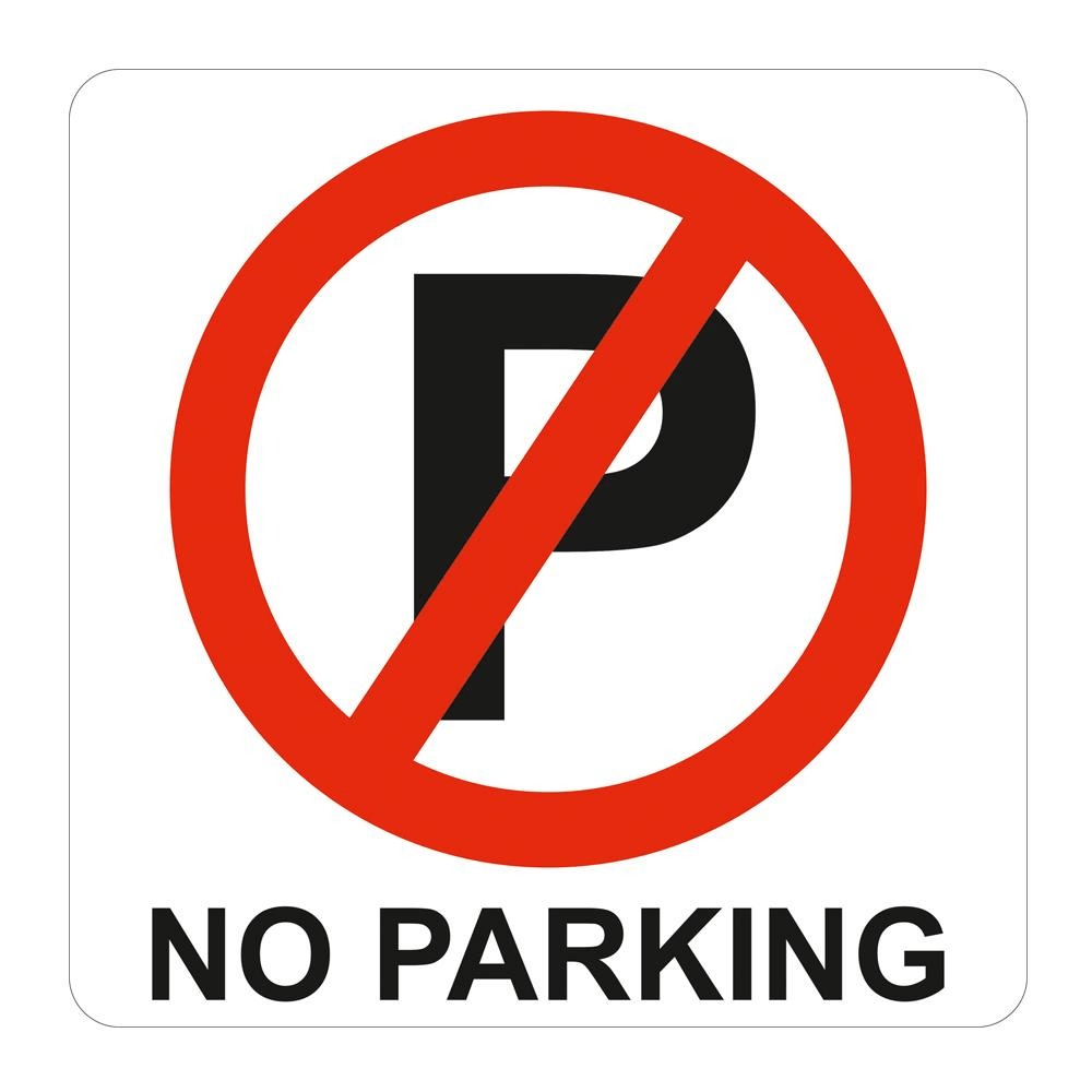 Parrot No Parking Symbolic Sign Printed on White ACP 150x150mm SN4110