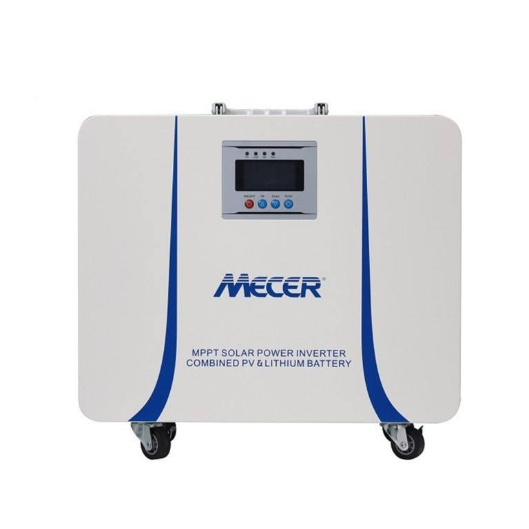 Mecer 1kVA 1kW Lithium Battery Inverter Trolley with 50Ah Lithium-ion Battery and 820W MPPT Controller SOL-I-BB-M1L
