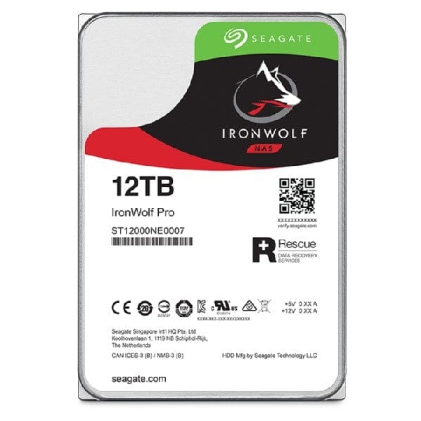 Seagate IronWolf Pro ST12000NT001 3.5-inch 12TB Internal Hard Drive