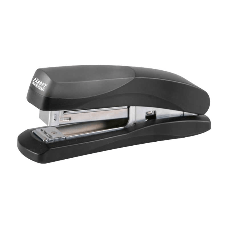 Parrot Plastic Medium Desktop Staplers 105xStaples 24/6 26/6 20 Pages Black ST3047B