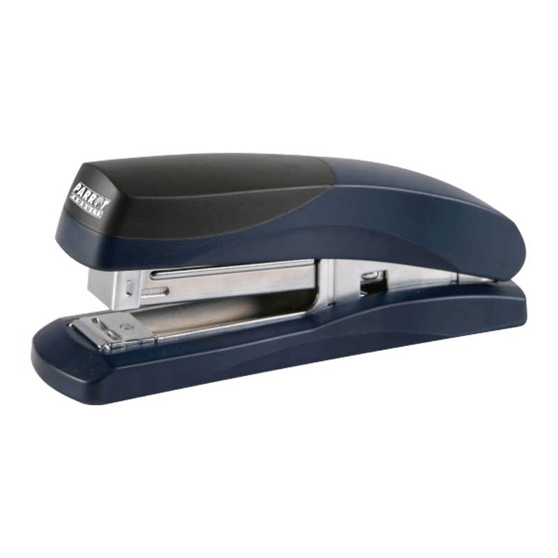 Parrot Plastic Medium Desktop Staplers 105xStaples 24/6 26/6 Navy 20 Pages ST3047N