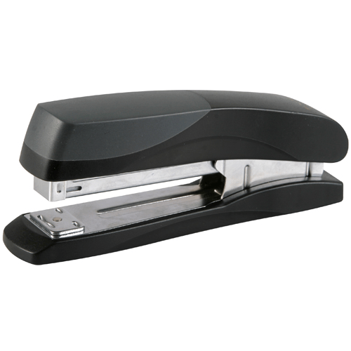 Parrot Desktop Stapler Plastic Large 210xStaples 24/6 26/6 20 Pages Black ST3048B