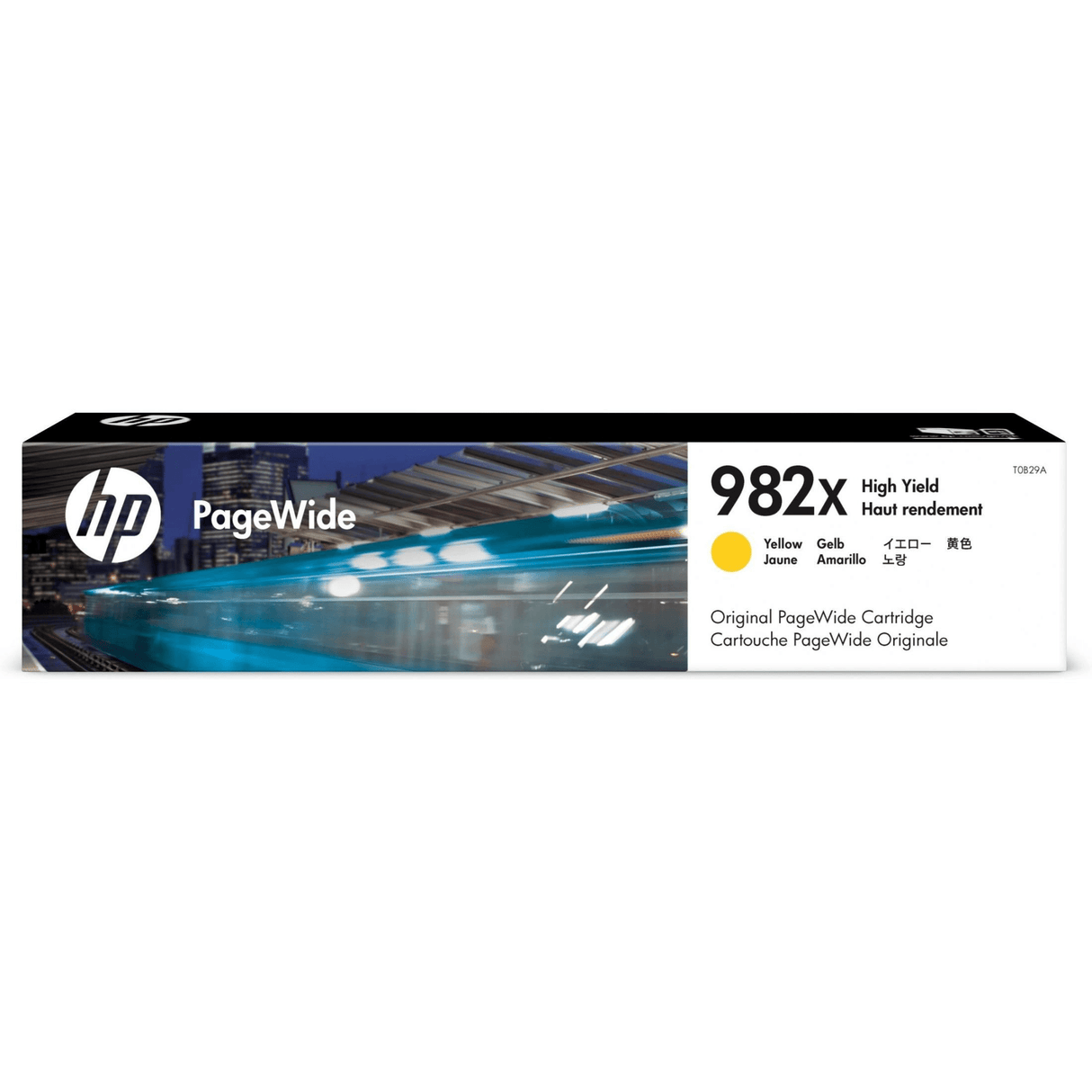 HP 982X PageWide Yellow High Yield Printer Ink Cartridge Original T0B29A Single-pack
