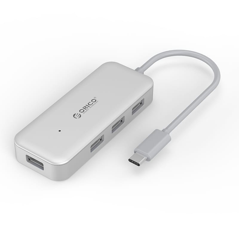 Orico 4 Port USB-C to 4xUSB3.0 Hub Silver TC4U-U3-SV
