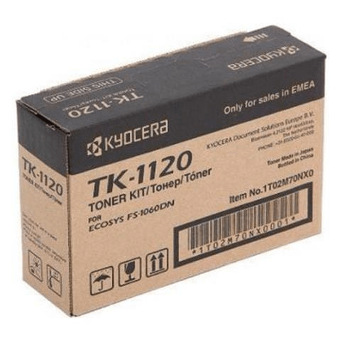 Kyocera TK-1120 Black Toner Kit Cartridge 3,000 Pages Original Single-pack