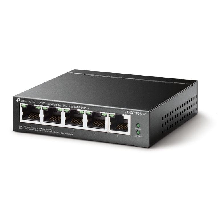 TP-Link 5-Port 10/100Mbps Desktop PoE Switch with 4-port PoE TL-SF1005LP