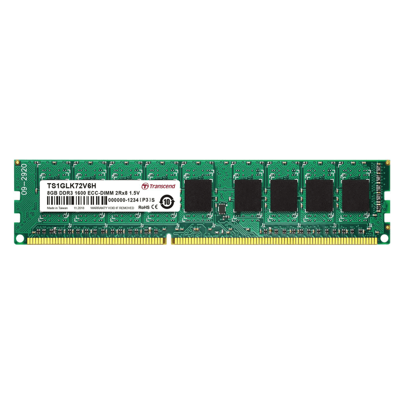 Transcend DDR3-1600 ECC U-DIMM 8GB TS1GLK72V6H