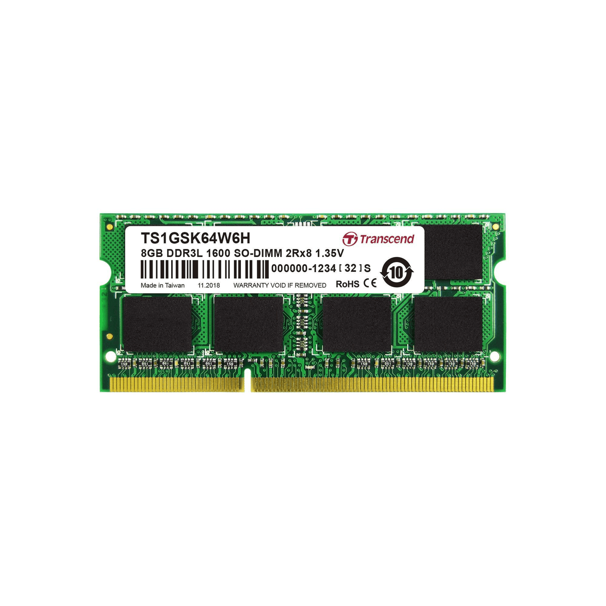 Transcend DDR3-1600 SO-DIMM 8GB – FirstShop