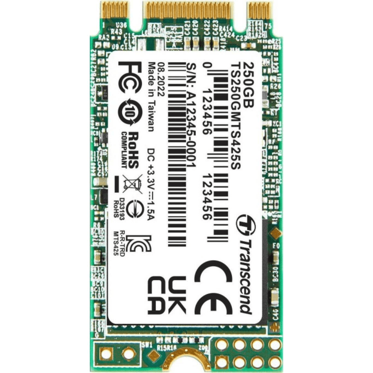 Transcend 425S M.2 250GB Serial ATA III 3D NAND Internal SSD