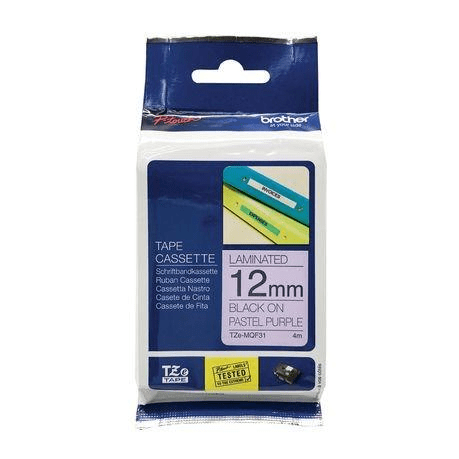 Brother TZE-MQF31 label-making tape Black on Purple