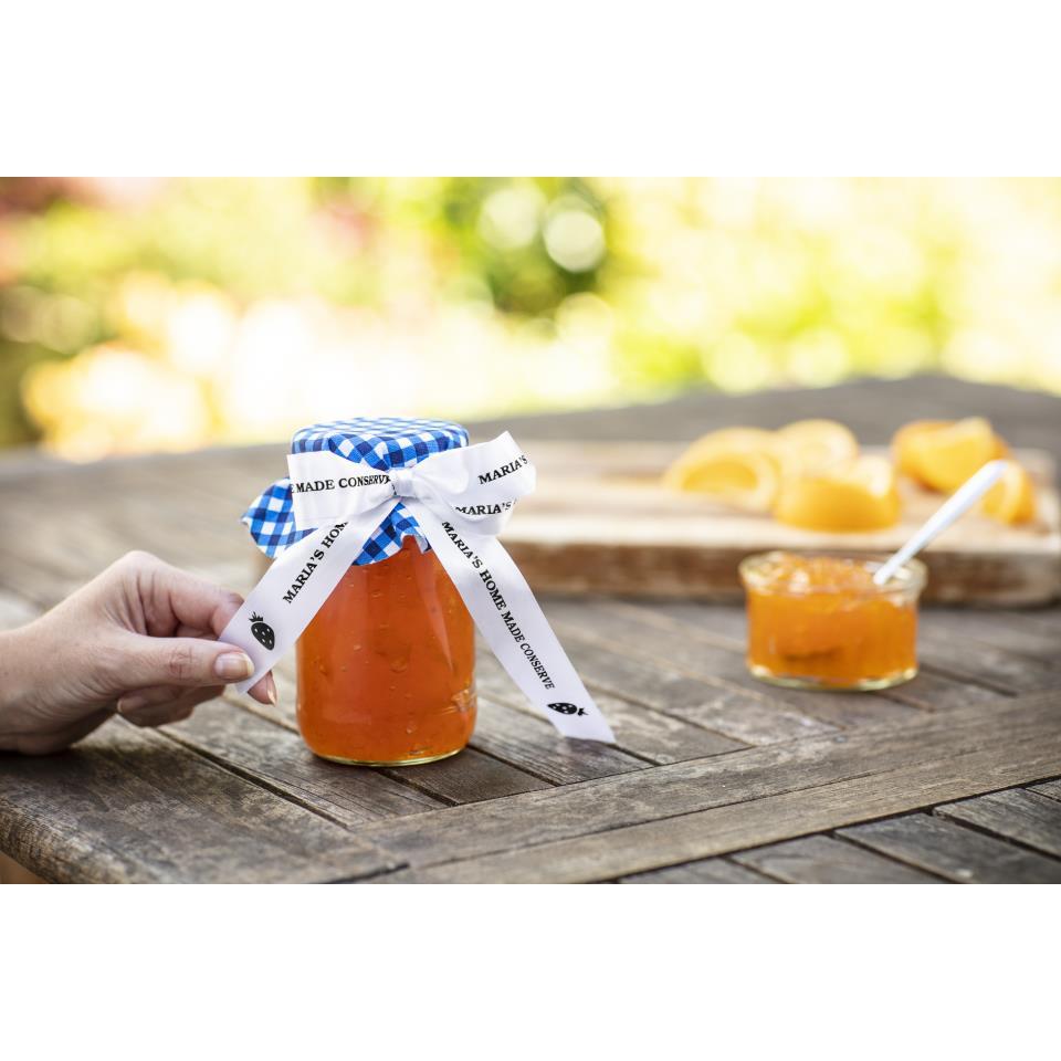 Brother TZE-R251 P-Touch Black Print on White Satin Ribbon 24mm