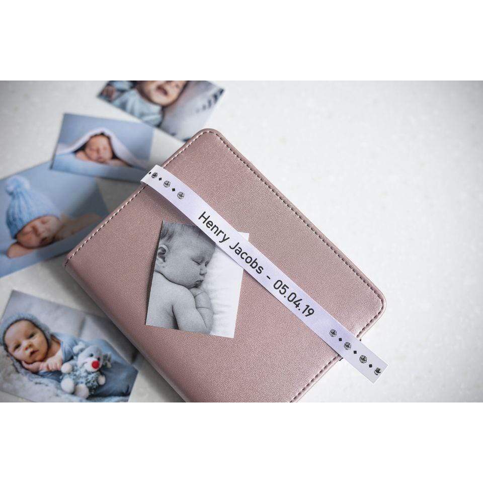 Brother TZE-R251 P-Touch Black Print on White Satin Ribbon 24mm