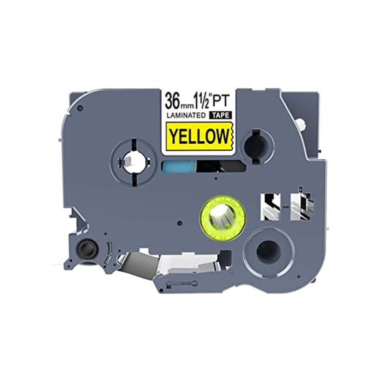 Brother 36mm Label-making Tape Black on Yellow with Extra Strength Adhesive TZE-S661 Single-pack