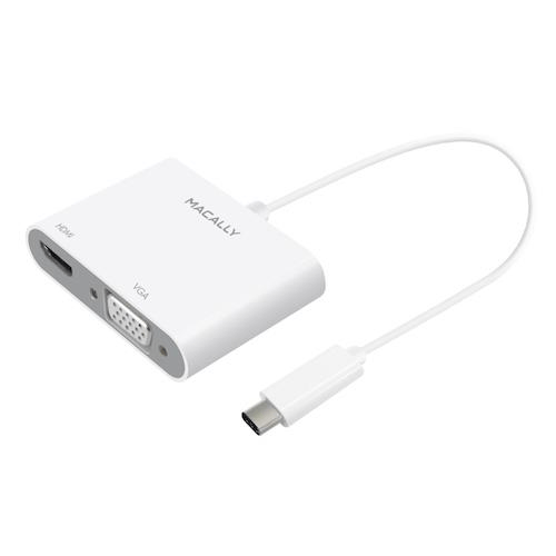 Macally USB-C to VGA and HDMI 4K Adapter UCVH4K