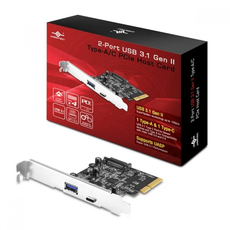Vantec 2-port USB PCIe Host Adapter Card UGT-PC371AC