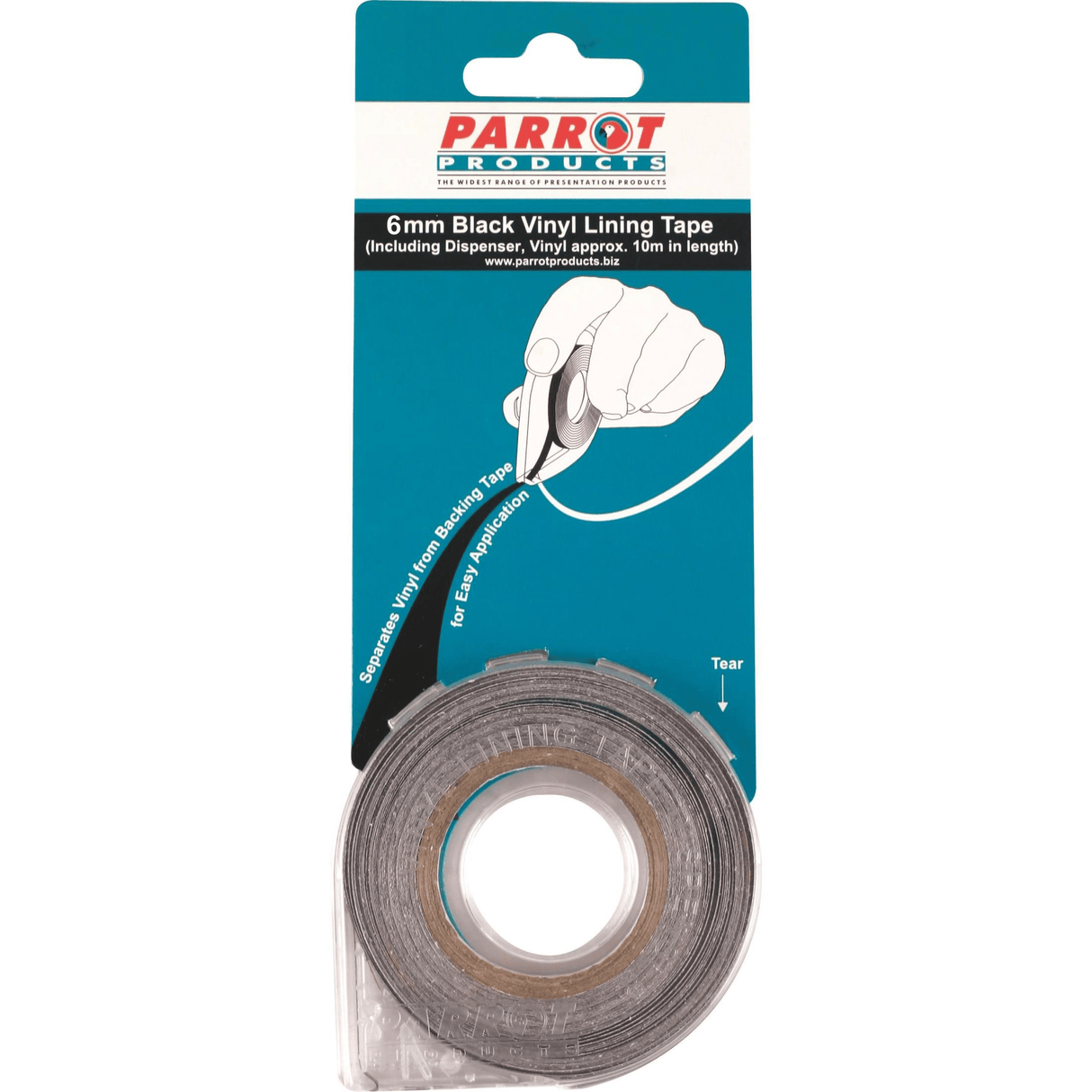 Parrot Vinyl Lining Tape 10m 6mm Black VT7006