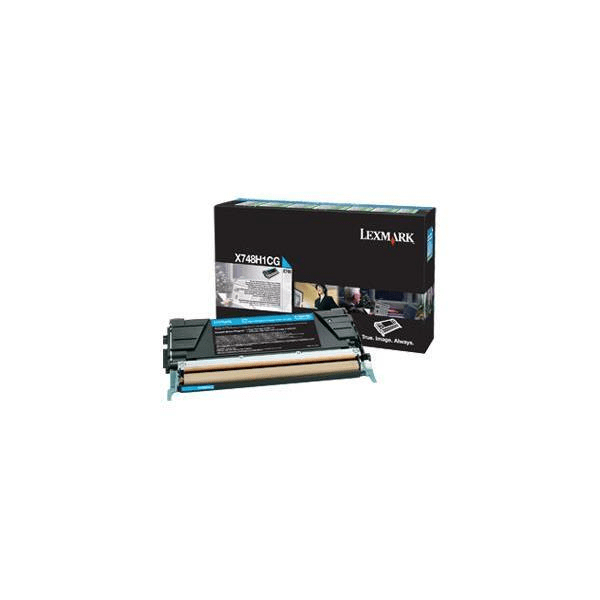 Lexmark X748H1CG Cyan Toner Cartridge 10,000 Pages Original Single-pack