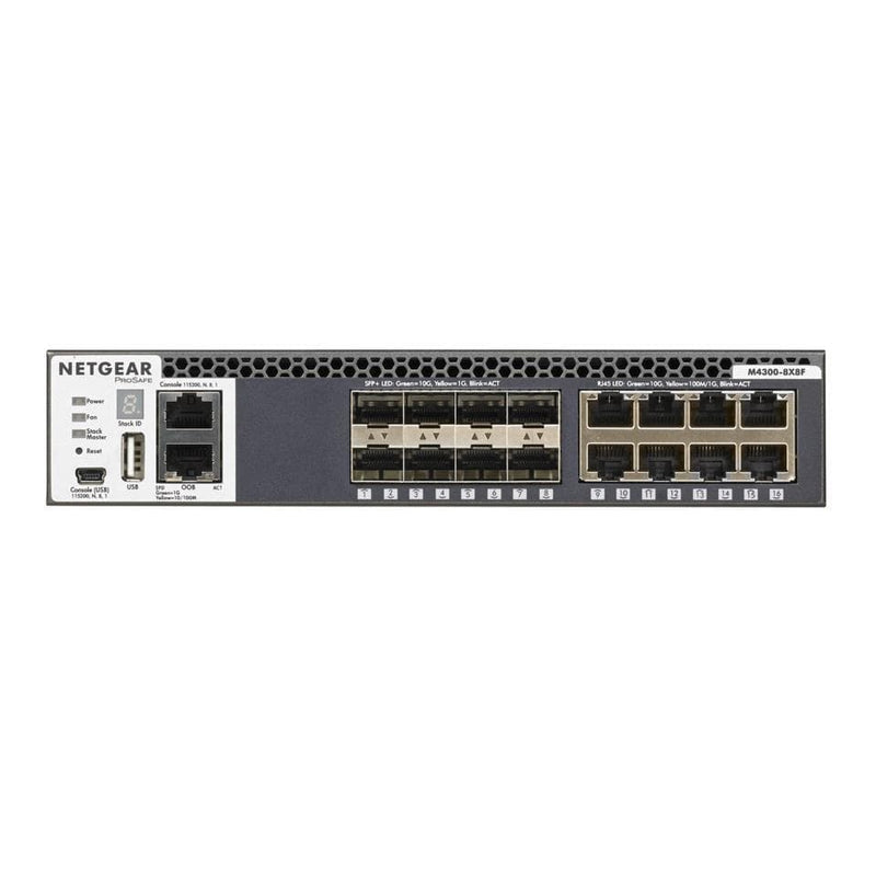 Netgear M4300-8X8F Managed Switch L3 10-Gigabit Multi-Gigabit Ethernet 1U Black XSM4316S-100NES
