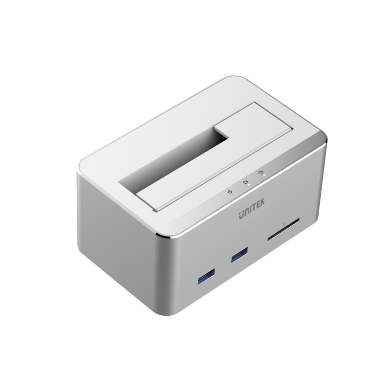 Unitek USB to SATA III 2.5/3.5-inch 5Gbps Aluminium Docking Station USB2 and Card Reader Y-1092