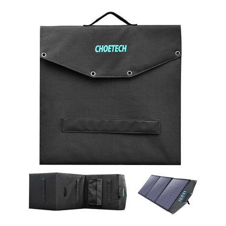 Choetech 120W Foldable Solar Charger with Kickstand Black 01.01.04.SC008