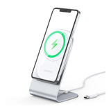 Choetech MagSafe Fast Wireless Charger with MagSafe Stand Holder White