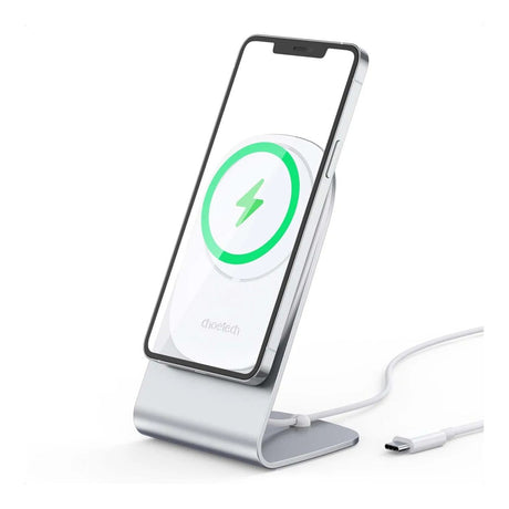 Choetech MagSafe Fast Wireless Charger with MagSafe Stand Holder White