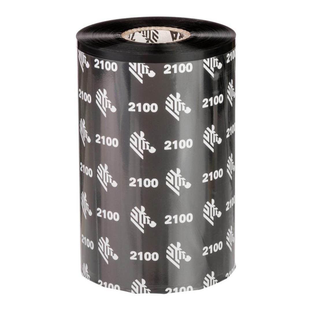 Zebra 2100 450m Wax Thermal Ribbon Black 02100BK22045