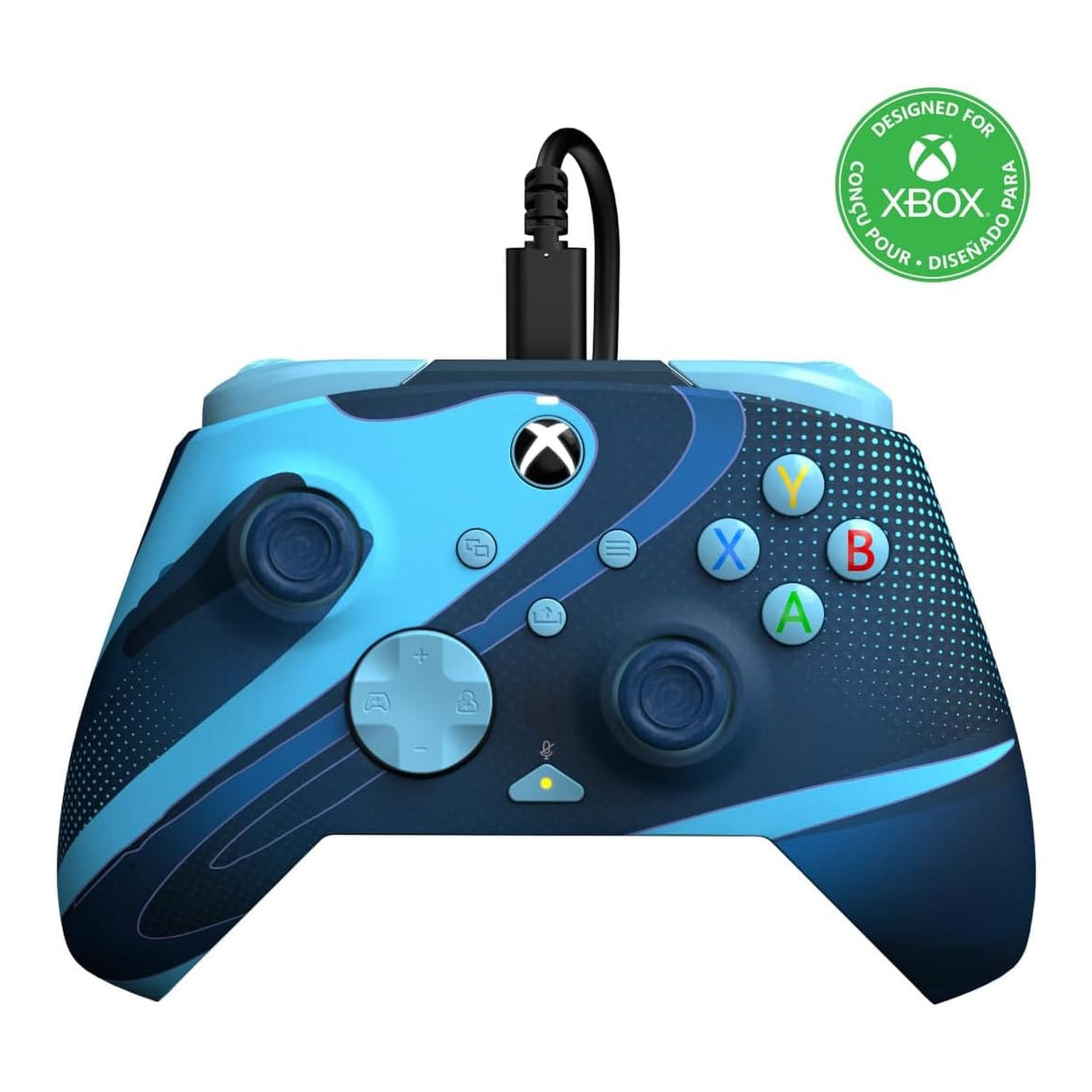 PDP REMATCH Glow Wired Gaming Controller for Xbox Series X - Blue Tide 049-023-BLTD