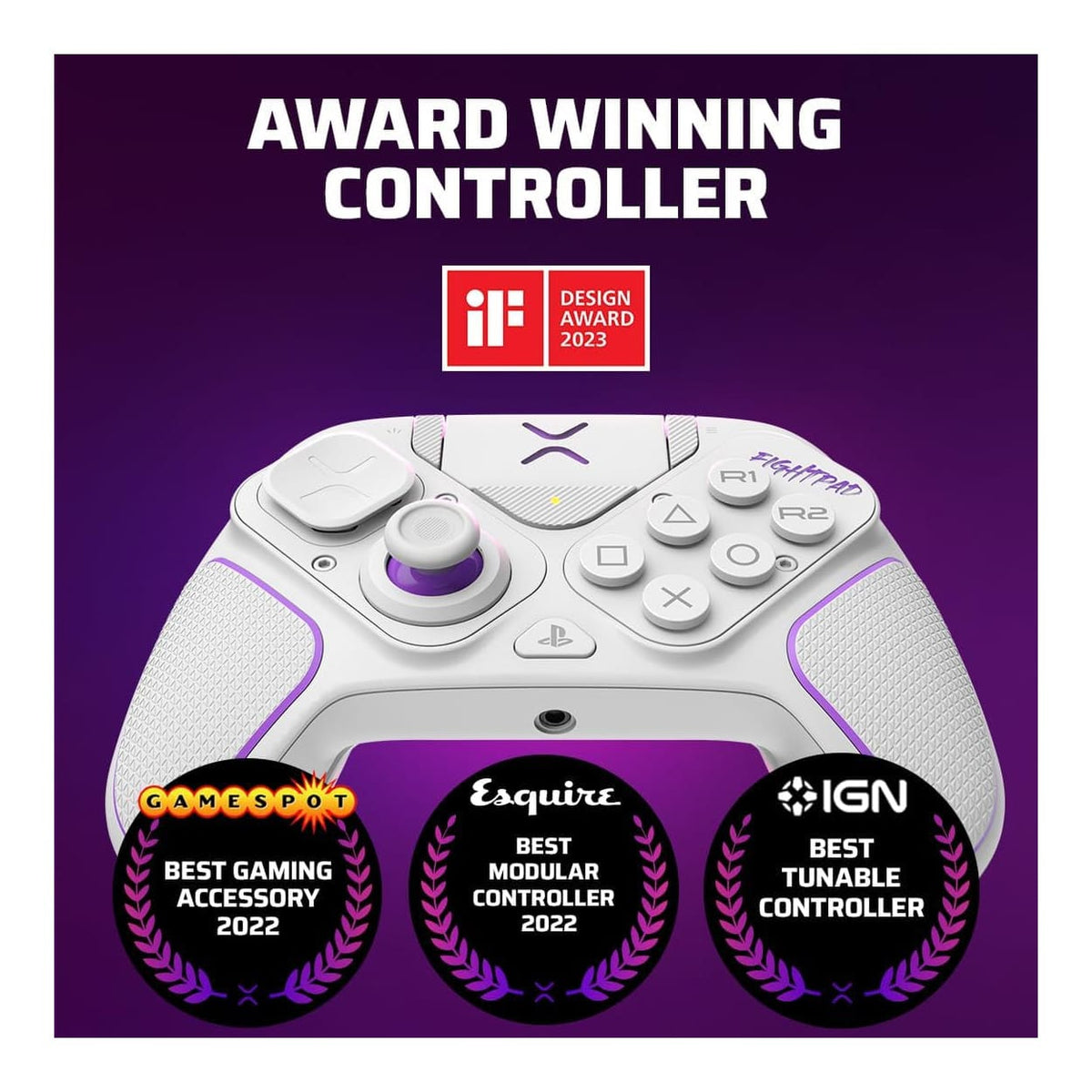 PDP Victrix Pro 052-002-WH Wireless Modular Gaming Controller - White 052-002-WH