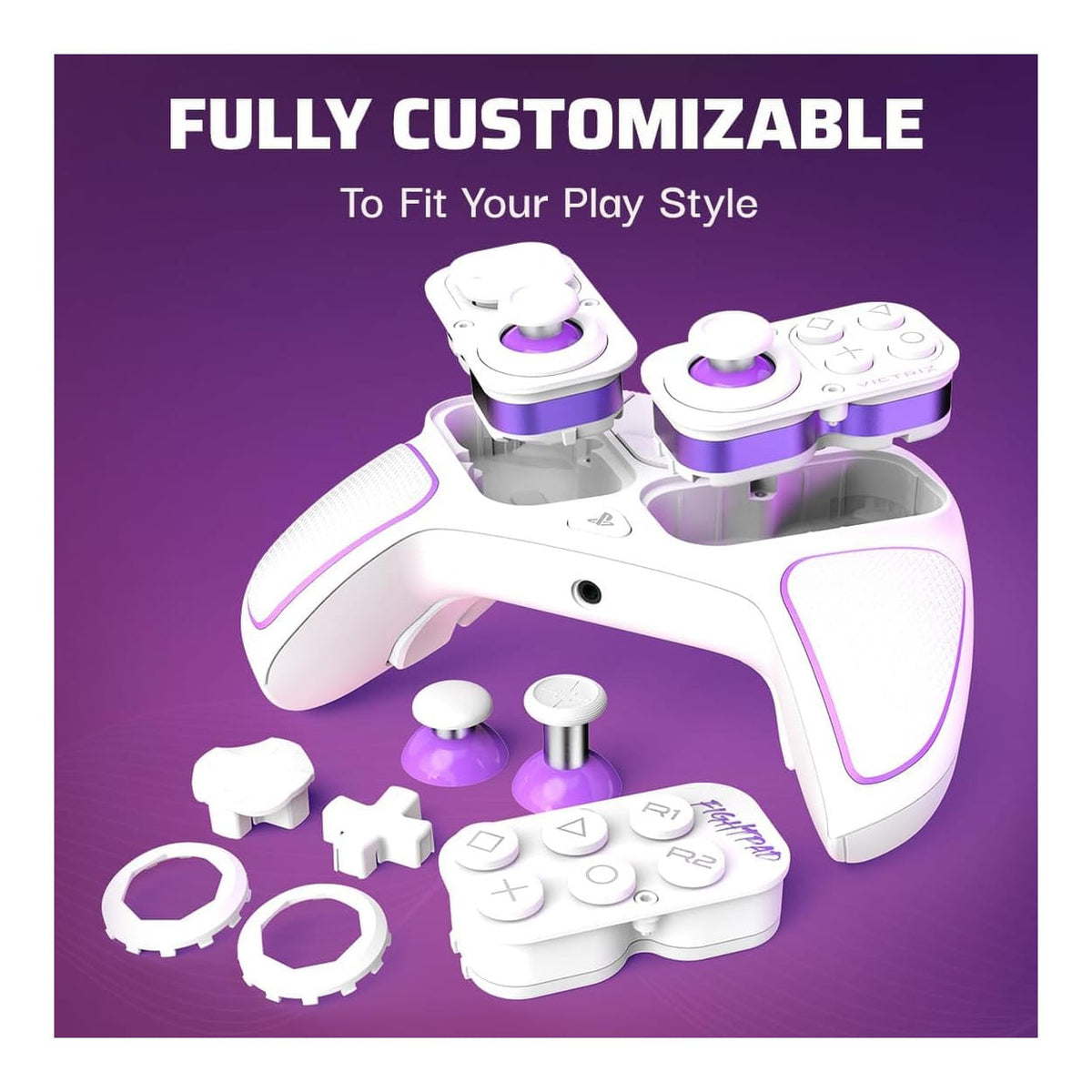 PDP Victrix Pro 052-002-WH Wireless Modular Gaming Controller - White 052-002-WH