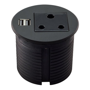 LinkQnet 90mm Power Desktop Grommet Black 06ZMDSPLASUSB0.0