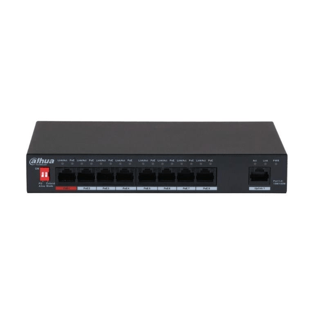 Dahua PFS3009-8ET-96 9-port Unmanaged Desktop Switch with 8-port PoE 1.0.01.20.10407