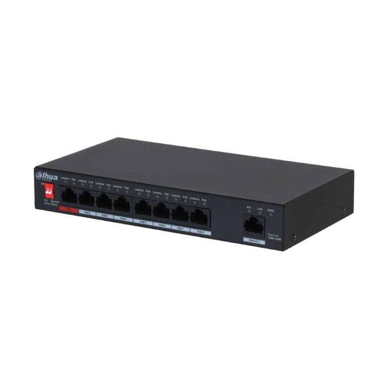 Dahua PFS3009-8ET-96 9-port Unmanaged Desktop Switch with 8-port PoE 1.0.01.20.10407