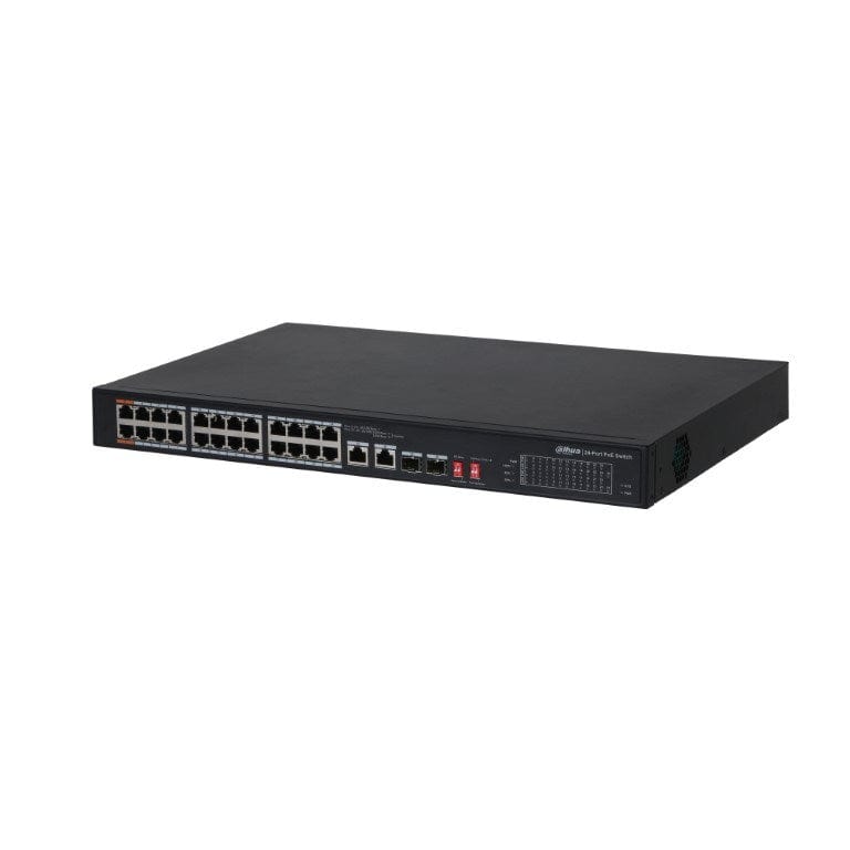 Dahua PFS3226-24ET-240 24-port PoE FE Unmanaged Desktop Switch with 2x GbE and 2x SFP Uplink Combo Ports 1.0.01.20.10594