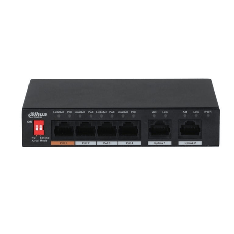 Dahua PFS3006-4ET-60 4-port PoE FE Unmanaged Desktop Switch with 2x FE Uplink Ports 1.0.01.20.10602