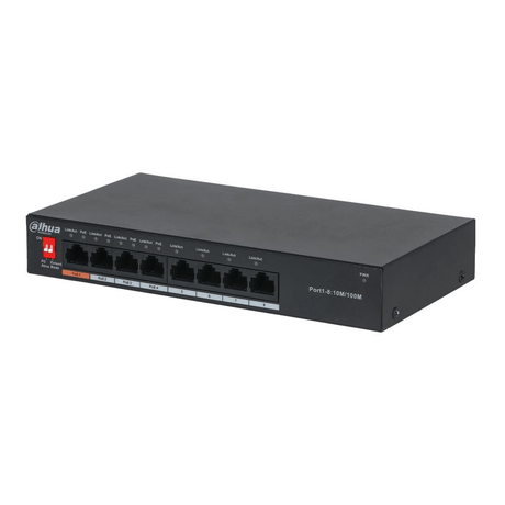 Dahua Europe 8-port Unmanaged Desktop Switch with 4-port PoE 1.0.01.20.10683