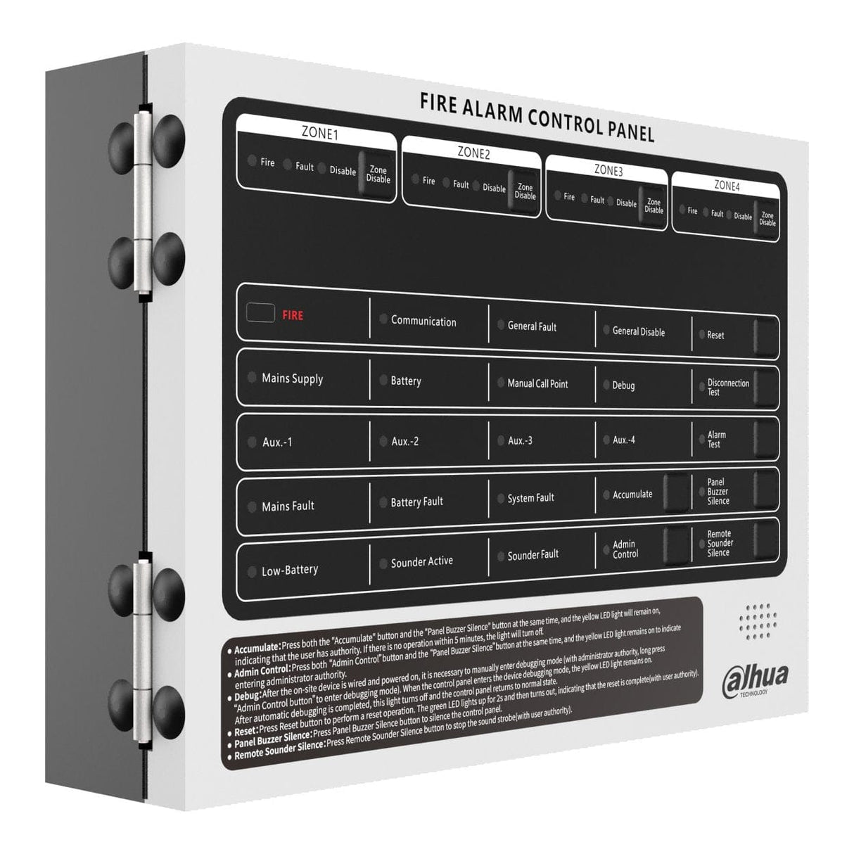 WisuAlarm HY-C102-4 Conventional 4 Zone Fire Alarm Control Panel